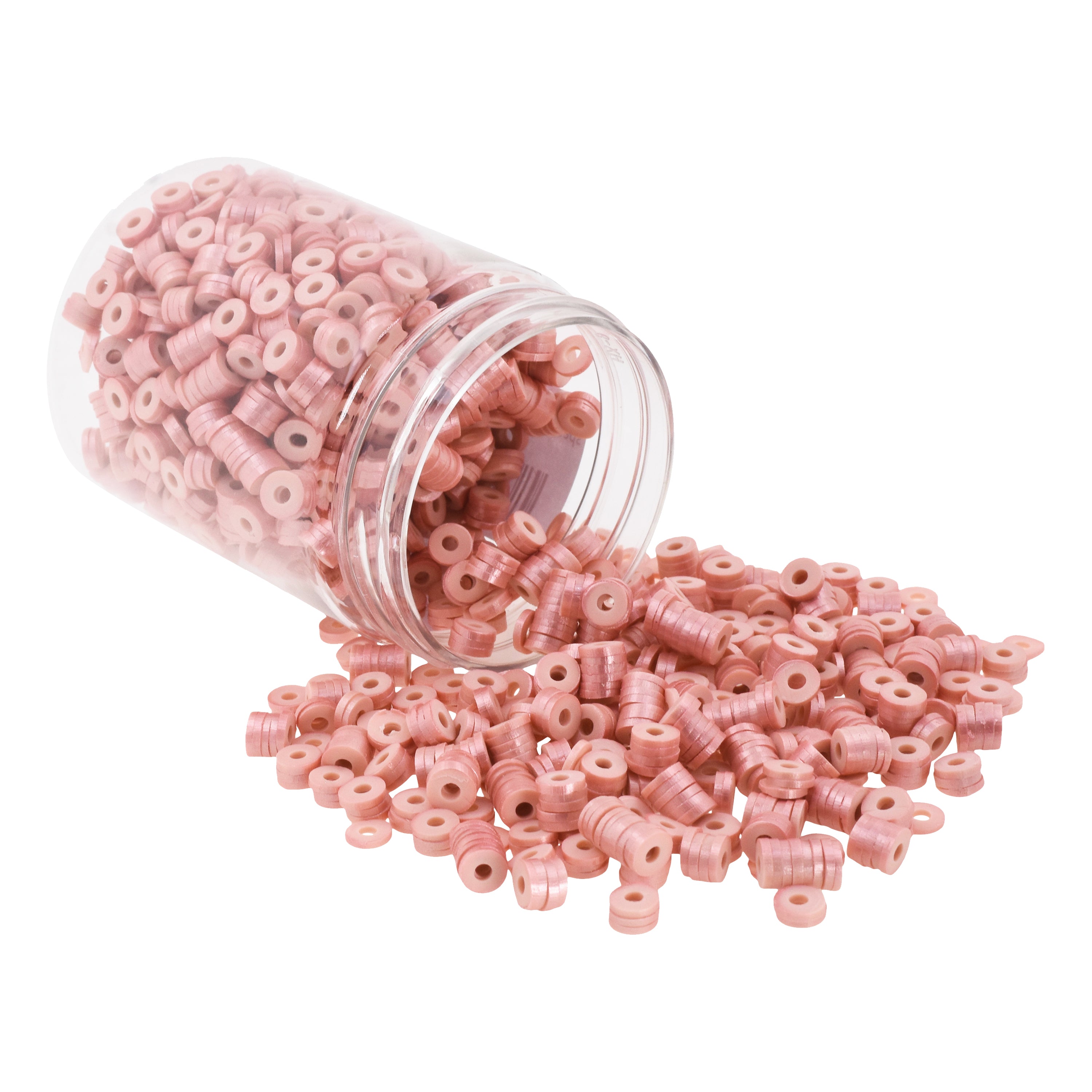 Flat Round Polymer Clay Beads for Jewelry Making Clay Heishi Beads Flat Beads - Disc Beads for Spacer Necklace Bracelet Earrings 4mm 6mm 8mm