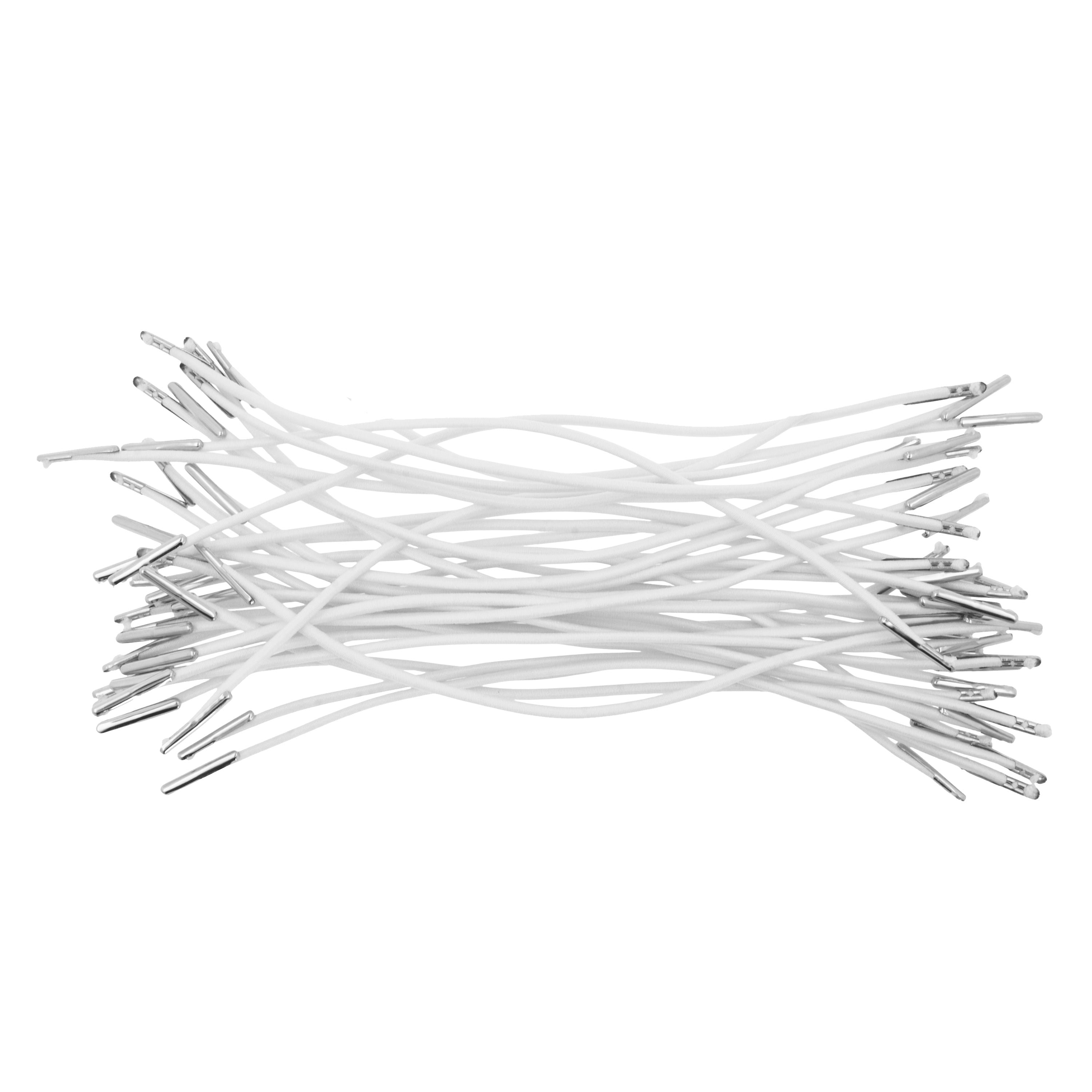 Mandala Crafts Elastic Barbed Cord, Stretch Loop Band with Metal Ends for Masks, Hats, Menus, Badges, Signs