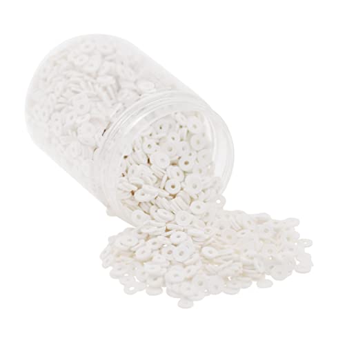 Flat Round Polymer Clay Beads for Jewelry Making Clay Heishi Beads Flat Beads - Disc Beads for Spacer Necklace Bracelet Earrings 4mm 6mm 8mm