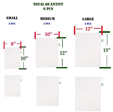 Measurements of Produce Bags