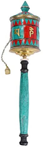 Hand Held Tibet Prayer Wheel - Tibetan Prayer Wheel Handheld Spinning Wheel