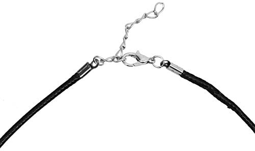 Wax Cord Necklaces with Clasp, Bulk Necklace Rope String for Jewelry Making; 100 PCs; by Mandala Crafts