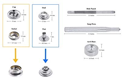 Diagram of How to Use Fastener Button Kit