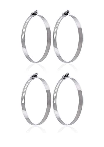 Stainless Steel Hose Clamps Adjustable Worm Gear Assortment - Pipe Clamps for Dryer Vent Radiator