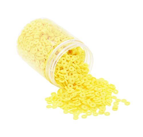 Flat Round Polymer Clay Beads for Jewelry Making Clay Heishi Beads Flat Beads - Disc Beads for Spacer Necklace Bracelet Earrings 4mm 6mm 8mm