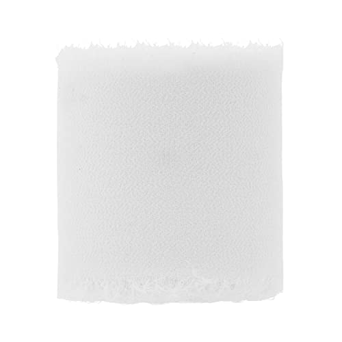 Mandala Crafts Chiffon Ribbon Fringe Ribbon Silk-Like Frayed Edge Ribbon - Handmade Rustic Fabric Ribbon for Wedding Gift Wrapping Invitation Bouquets Shower Crafts