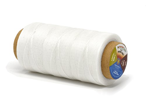 Flat Waxed Thread for Leather Sewing - Leather Thread Wax String Polyester Cord for Leather Craft Stitching Bookbinding by Mandala Crafts