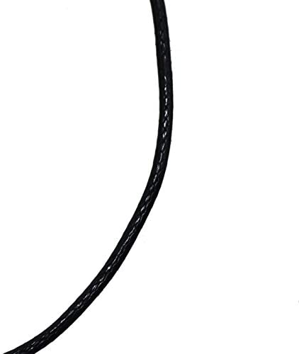 Wax Cord Necklaces with Clasp, Bulk Necklace Rope String for Jewelry Making; 100 PCs; by Mandala Crafts