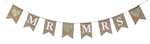 Burlap Banner Mr. and Mrs.