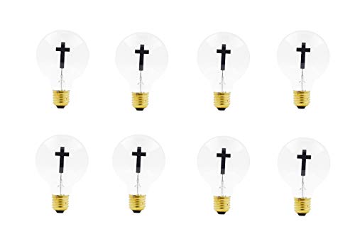 Christian Light Bulb Crucifix Bulb Jesus on The Cross Catholic Novelty Bulb 3W 120V for Pendant String Night Light by Mandala Crafts
