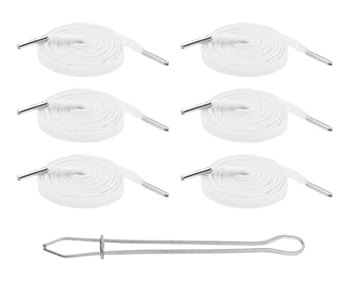 Drawstring Cord Drawstring Replacement, 6 PCs 55 Inch Drawcord Replacement Drawstring Threader, Draw Cord Hoodie String Replacement