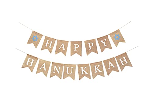 Happy Hanukkah Banner for Hanukkah Decorations Outdoor Indoor Decor Chanukah Banner for Chanukah Decoration
