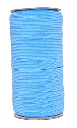 Sky Blue Flat Braided Elastic Roll