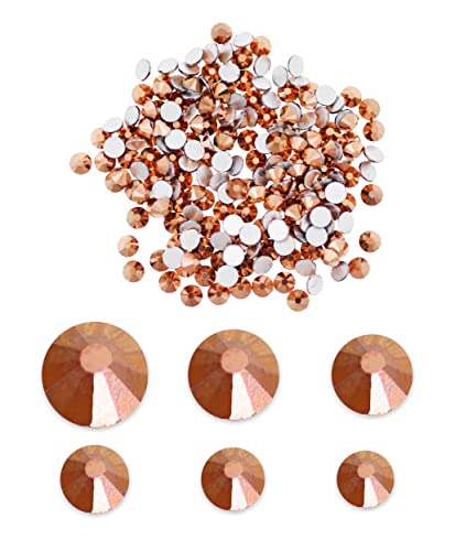 Mandala Crafts 1200 Flatback Rhinestones for Nail Gems Face Gems, Flatback Rhinestones for Crafts, Round Flat Back Rhinestones Gems 1.5mm 2mm 2.5mm 3mm 4mm 5mm