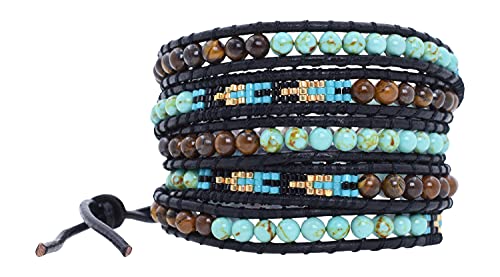 Bead loom bracelet, beaded bracelet, wrap bracelet, seed beads, women  Bracelets
