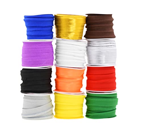 55 Yards Maxi Piping Trim with Welting Cord - 1/2 Inch Maxi Piping Bias Tape for Sewing - Lip Cord Trim by The Yard for Upholstery Trimming