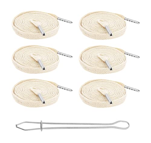 Drawstring Cord Drawstring Replacement, 6 PCs 55 Inch Drawcord Replacement Drawstring Threader, Draw Cord Hoodie String Replacement