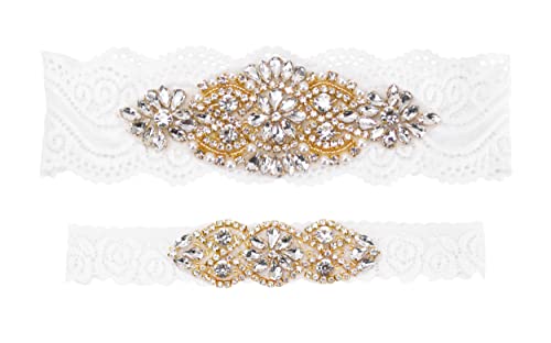 bride floral garters Bridal Lace Garter Wedding Garter Belt Crystal Pearl