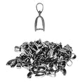 Mandala Crafts Metal Pendant Clasp Connectors Bails for Necklace - Pinch Bails for Jewelry Making - Pinch Bail Pendant Findings Charm Clasp Clips 50 PCs