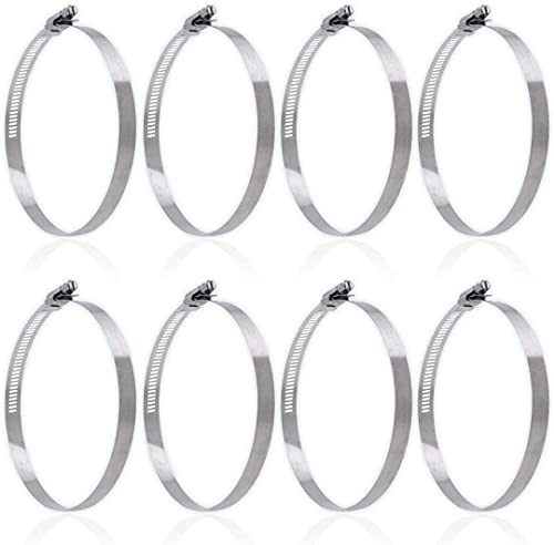 Stainless Steel Hose Clamps Adjustable Worm Gear Assortment - Pipe Clamps for Dryer Vent Radiator