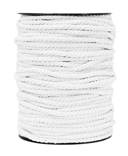 Macrame Cord Cotton Rope Macrame Supplies 3 Ply Twisted Macrame Rope String Yarn for Plant Hanger Wall Hanging Knitting Wedding Décor by Mandala Crafts