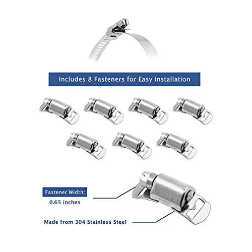 Mandala Crafts Adjustable DIY Worm Gear Hose Clamps - 304 Stainless Steel Hose Clamps Hose Clamp Kit Metal Band Clamp System