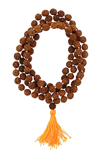 Mandala Crafts Rudraksha Mala 108 Beads - Rudraksha Beads - Nepal Rudraksha Seed Japa Mala Tibetan Prayer Beads for Rudraksha Necklace Men Women Meditation Yoga