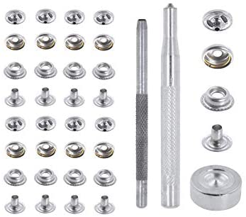 Mandala Crafts Stainless Steel Snap Fastener Button Kit with Tools for Leather Marine Boat Canvas