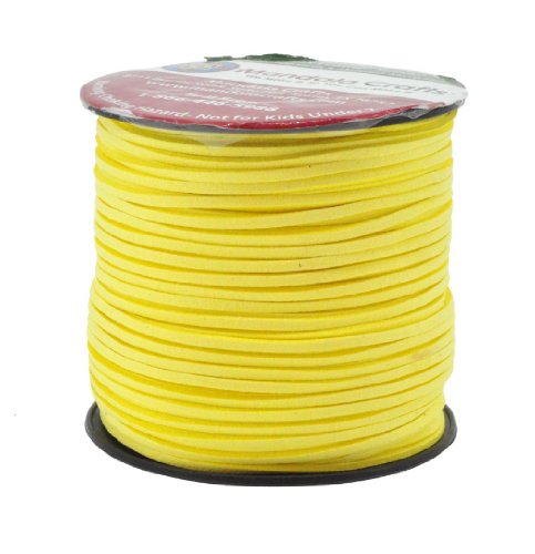 Mandala Crafts 2.65mm Faux Suede Cord - Flat Vegan Leather Cord for Jewelry Making Beading - Micro Fiber Leather String Cord Leather Lace for Leather Lacing Necklace Bracelet