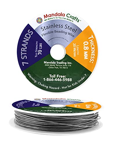 Black Tiger Tail Beading Wire, 0.45mm Tiger Tail Wire, Beading Wire, Steal  Wire, Bead Stringing Wire, 10 Meters Roll 
