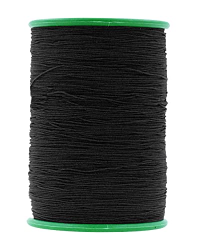 Shirring Elastic Thread for Sewing - Thin Fine Elastic Sewing Thread for Sewing Machine Knitting by Mandala Crafts 0.6mm 87 Yards