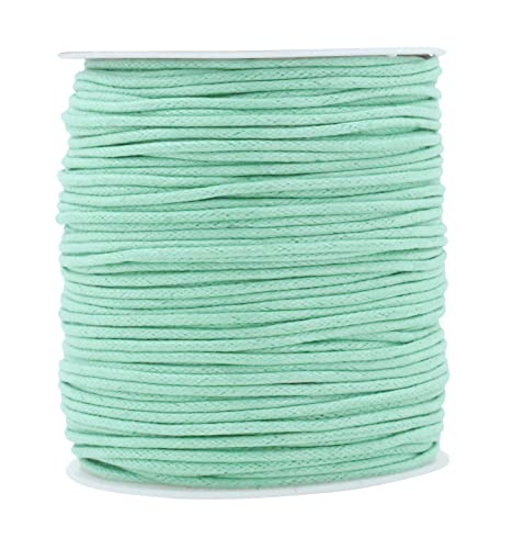 2mm Waxed Cord for Jewelry Making Necklace String - Wax Cord for Jewelry String Bracelet Cord 109 Yards Waxed Cotton Cord for Jewelry Making