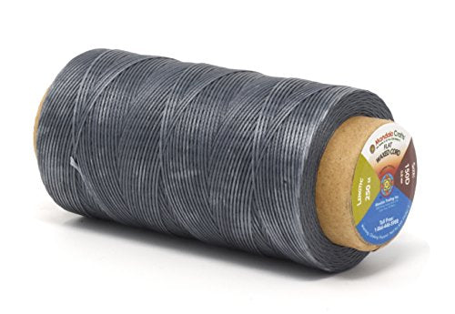 Flat Waxed Thread for Leather Sewing - Leather Thread Wax String Polyester Cord for Leather Craft Stitching Bookbinding by Mandala Crafts