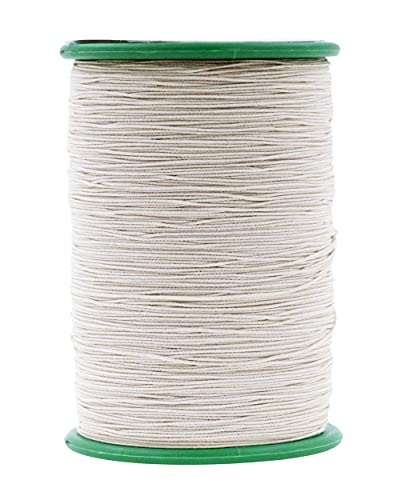 Shirring Elastic Thread for Sewing - Thin Fine Elastic Sewing Thread for Sewing Machine Knitting by Mandala Crafts 0.6mm 87 Yards