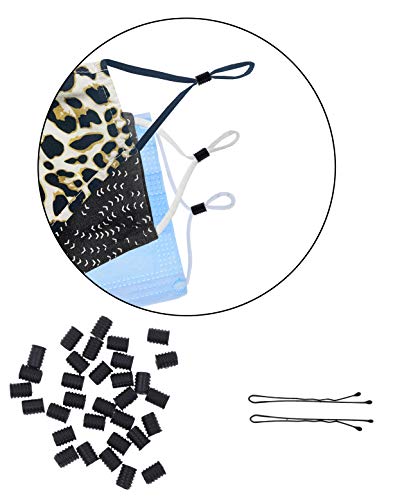 Mask Adjuster Elastic Cord Lock Tightener Clip Toggle Buckle for Adult Children Face Mask Adjustable Ear Loop Drawstring Pack of 200