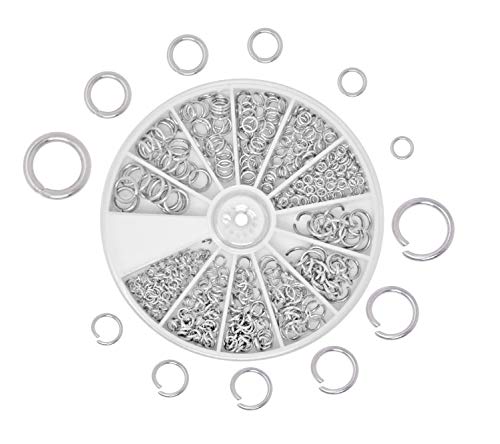 Mandala Crafts Open Jump Rings for Jewelry Making - Stainless Steel Jump Rings - Jewelry Findings Jump Ring Set