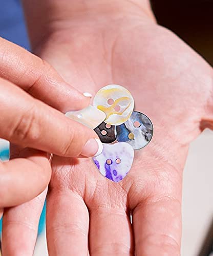 Natural Shell Buttons for Crafts Bulk Mother of Pearl Buttons for Sewing Mixed Seashell Buttons 0.66 LB 300 Grams 650 PCs