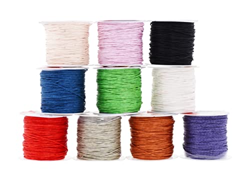 0.5mm Cotton Waxed Cord for Jewelry Making Bracelet Cord Waxed String - Beading String Thread Jewelry Cords for Necklaces String