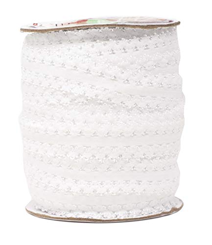 White Elastic Stretch Trim