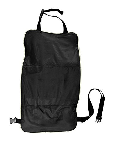 Mandala Crafts Car Backseat Organizer Kick Mat Back Seat Protector for Kids, Black, Pack of 2