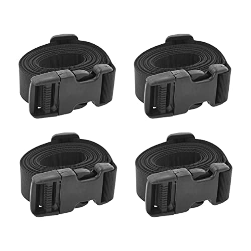 Mandala Crafts Buckle Straps Adjustable Black Utility Straps with Buckles for Packing Straps – Nylon Quick Release Buckle Strap for Backpack Sleeping