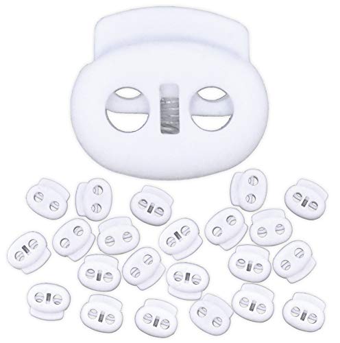 Lace Cord Stop Tightener in White