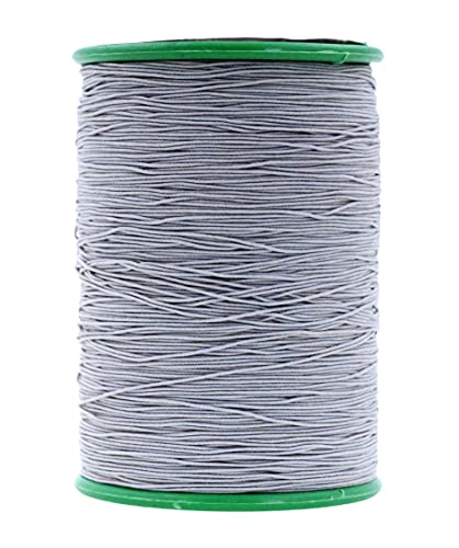 Shirring Elastic Thread for Sewing - Thin Fine Elastic Sewing Thread for Sewing Machine Knitting by Mandala Crafts 0.6mm 87 Yards