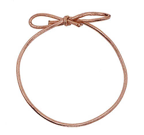Mandala Crafts Stretch Loops with Pre-Tied Bows from Elastic Ribbon String for Gifts, Boxes, Tags Pack of 100