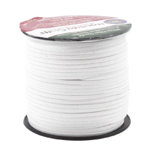 Mandala Crafts 2.65mm Faux Suede Cord - Flat Vegan Leather Cord for Jewelry Making Beading - Micro Fiber Leather String Cord Leather Lace for Leather Lacing Necklace Bracelet