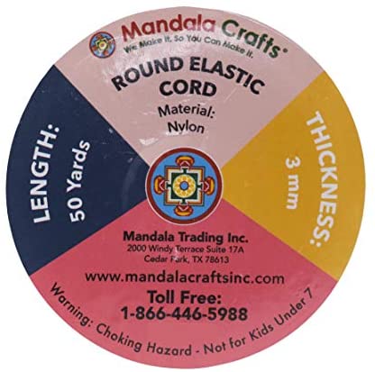 Elastic Cord for Masks, 1/8 Inch 50 Yds