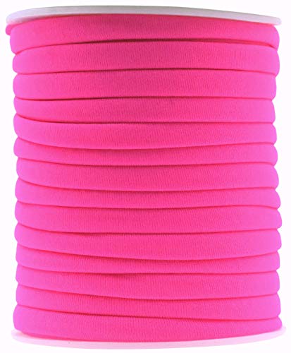 Mandala Crafts Soft Elastic Cord from Spandex Nylon Fabric for Jewelry Making, Sewing, and Crafting