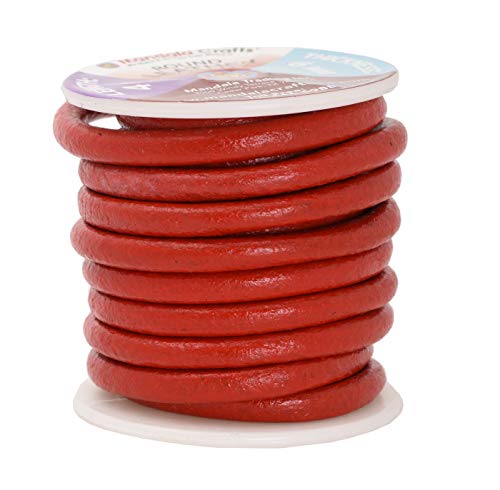 Red Rawhide Rope for Jewelry Making