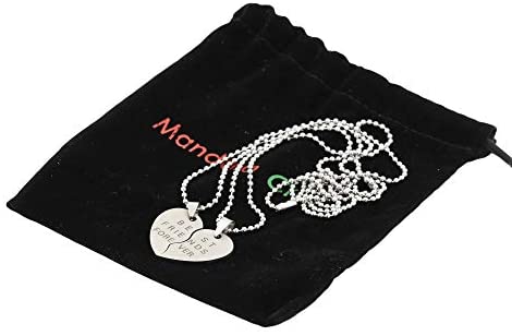 Best Friend Necklaces, BFF Necklaces, Friendship Forever Necklaces for 2 from Stainless Steel By Mandala Crafts