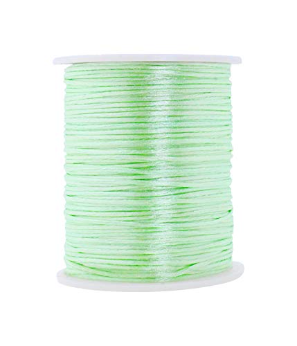 Mandala Crafts Satin Rattail Cord String from Nylon for Chinese Knot, Macrame, Trim, Jewelry Making